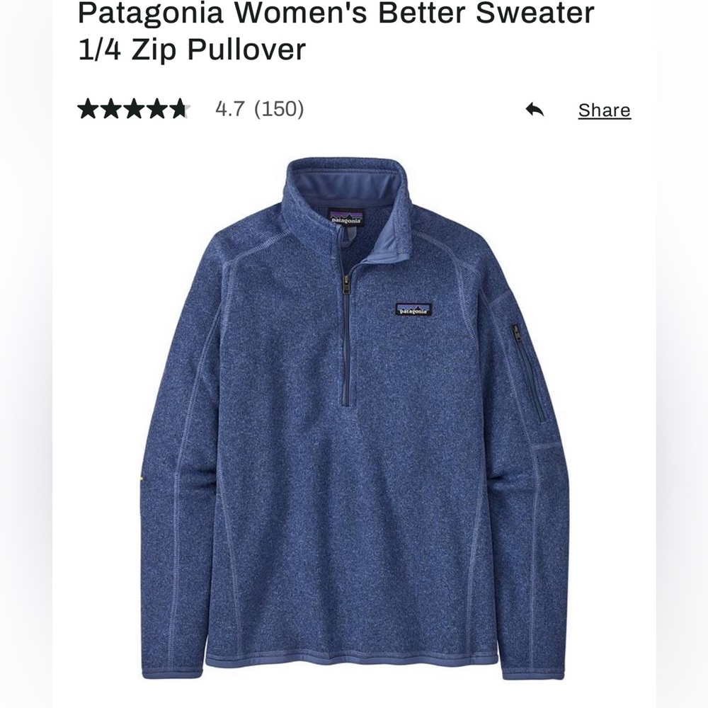 Patagonia Women's Better Sweater 1/4 Zip Pullover